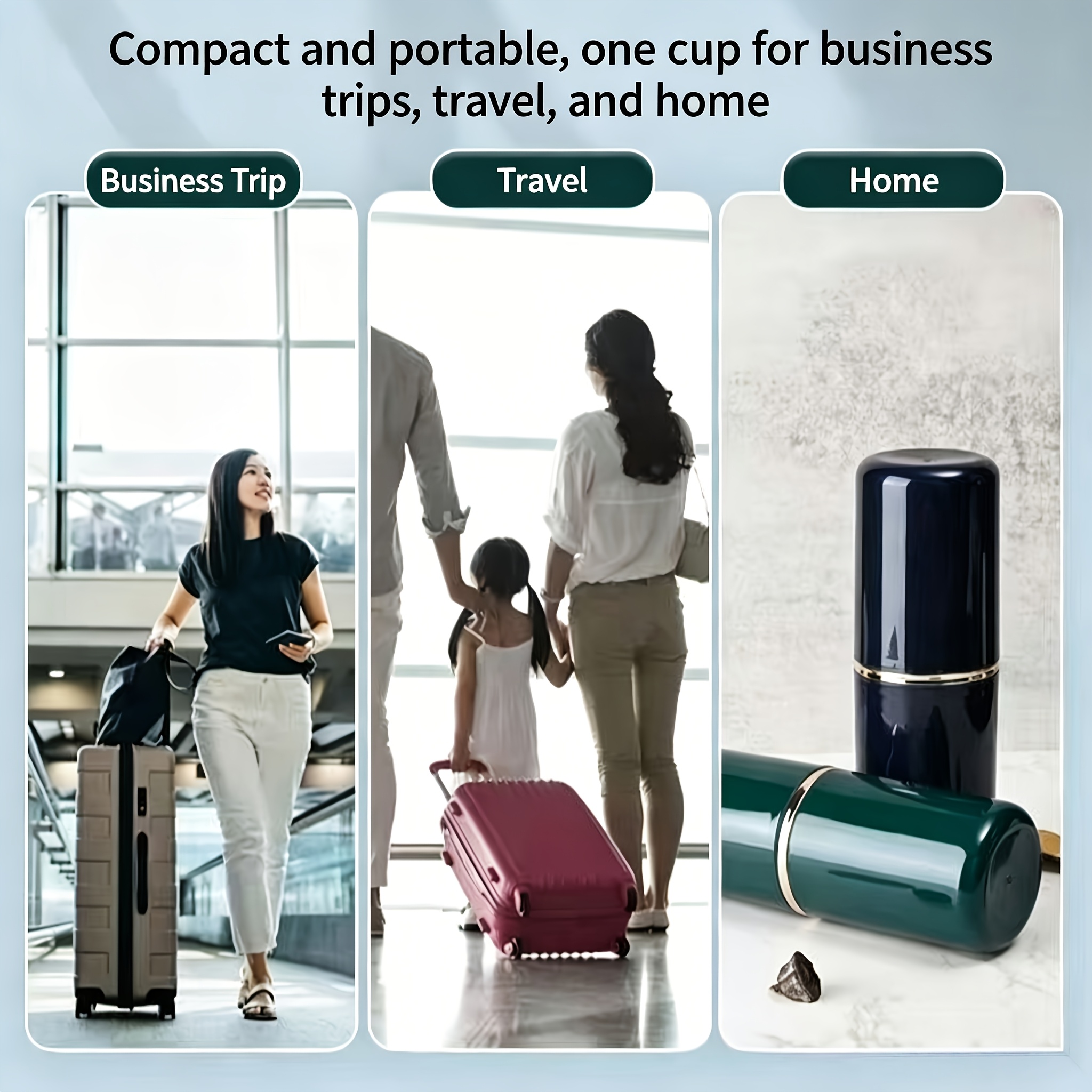 2pcs Multifunctional Portable Toothbrush Travel Cup Set