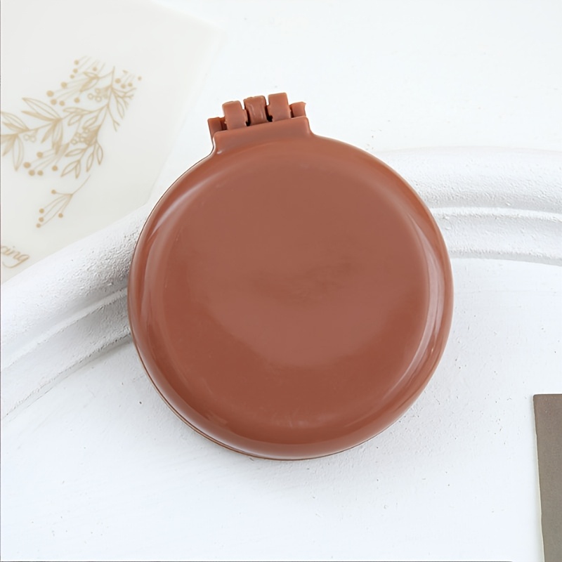 TEMU Personalized Mini Portable -one Air Cushion Hairbrush, Customizable Text, Foldable Air Cushion Mirror Comb, Round And Square Shapes, Compact And