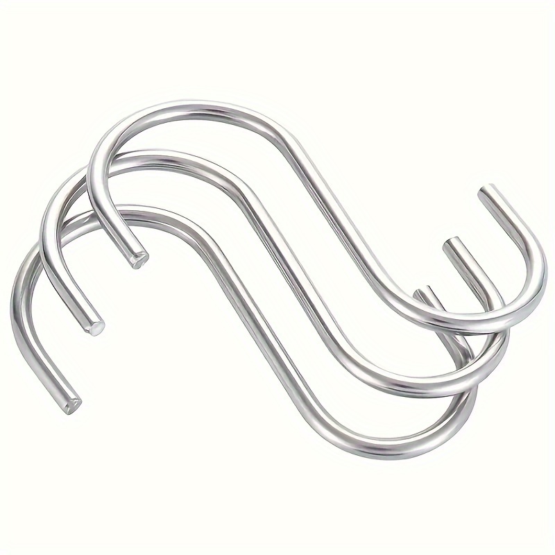 10pcs Stainless Steel S Hooks With Sharp Tip Butcher Meat Hook