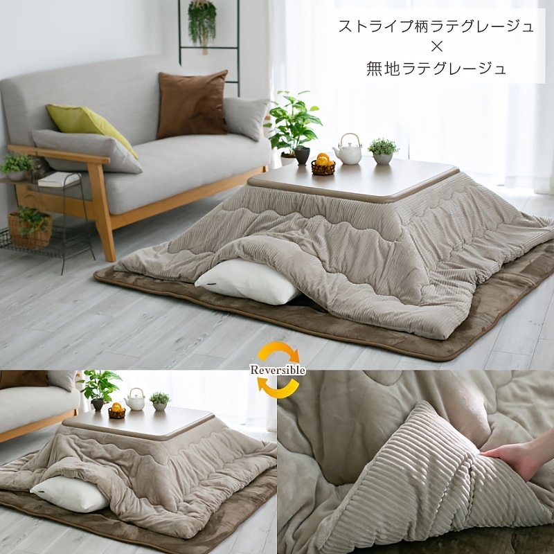 TEMU 【商品名】加熱機能と超極細ボアファーを使用したリバーシブル畳。洗濯機で洗える、軽量で、居心地の良い暖かさを提供し、なリビンに最適です。現在はより大きなサイズでご用意されています。