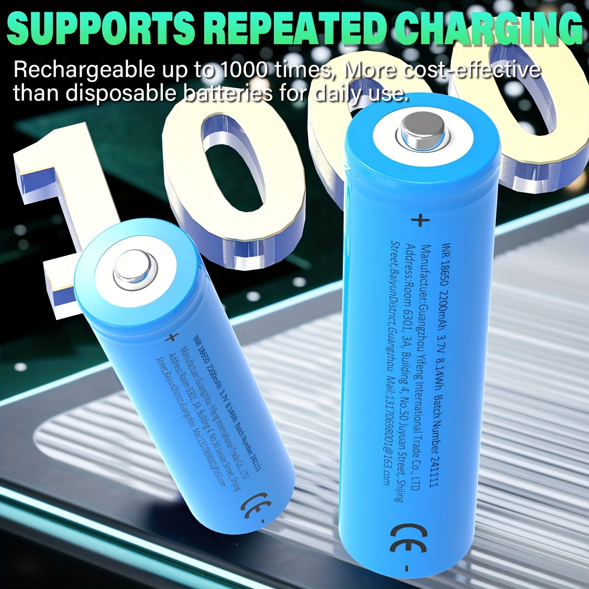Lot De 2 Batteries Li-Ion Rechargeables 15C Sm-2P 3,7 V 1200 Mah Avec