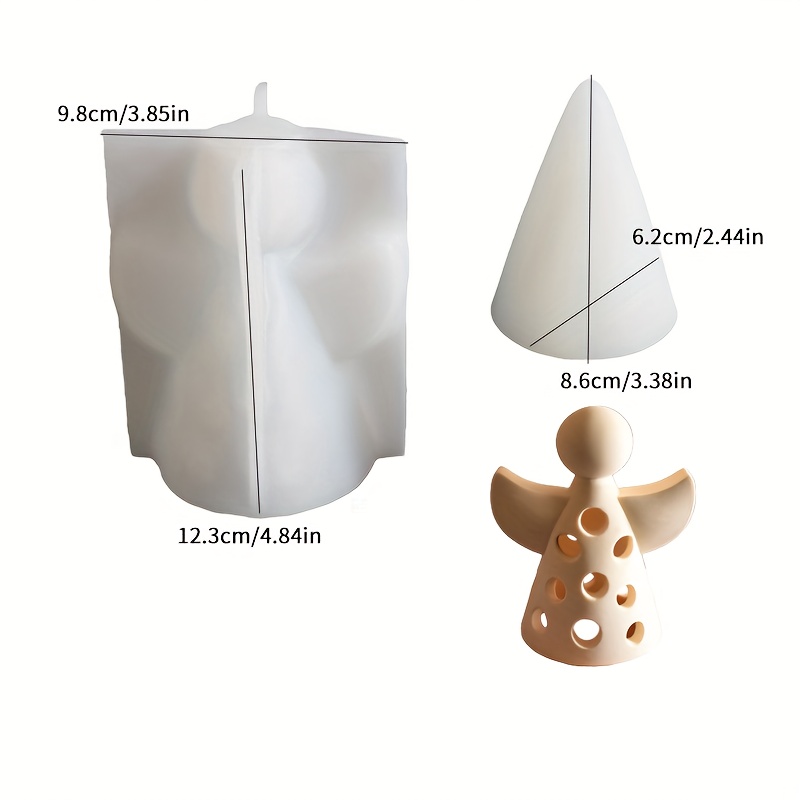 Image of Diy European Style Stereoscopic Hollowed Out Candle Holder Plaster Mould Christmas Candle Holder Lamp Holder Plaster Ornament Mould Resin Plaster Concrete Mould Making
