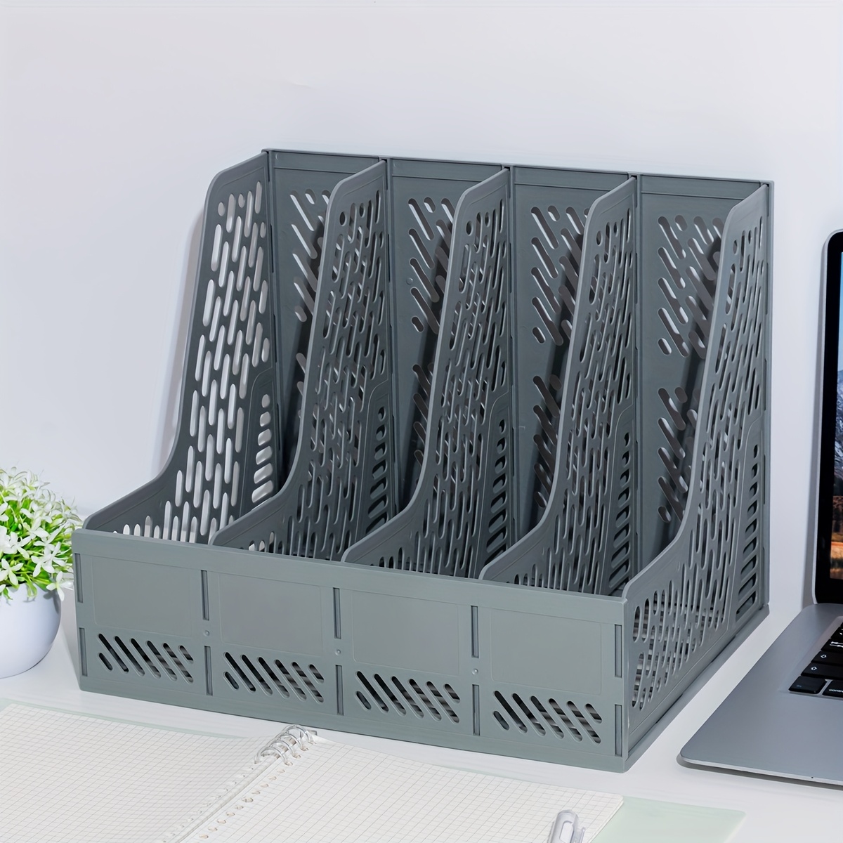 5x Büro Organizer Regal - Kunststoff Zeitschriftenhalter Für Schreibtisch