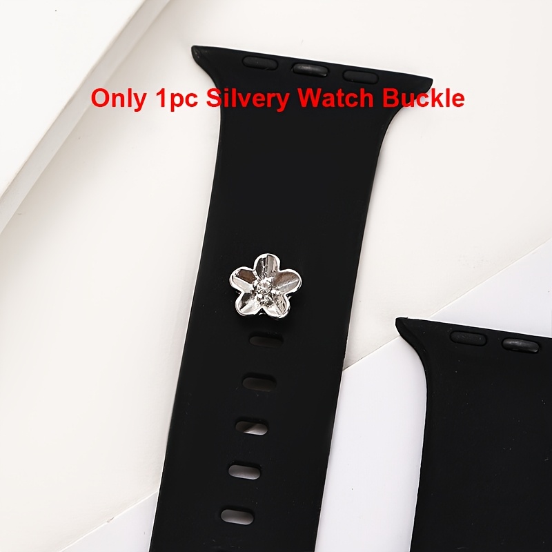 1pc-3pcs Fashion Floral Iwatch Band Charms Unique Flower Watch Decorative Clasp Adorable Strap Gift For Women 38mm 40mm 41mm 42mm 44mm 45mm