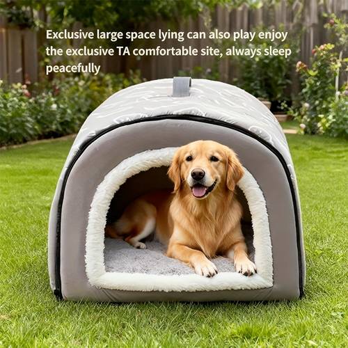 large pet house ultra large space soft and comfortable multifunctional bed dog house and cat in 1 warm and removable semi enclosed and sizes suitable for all body types of pets