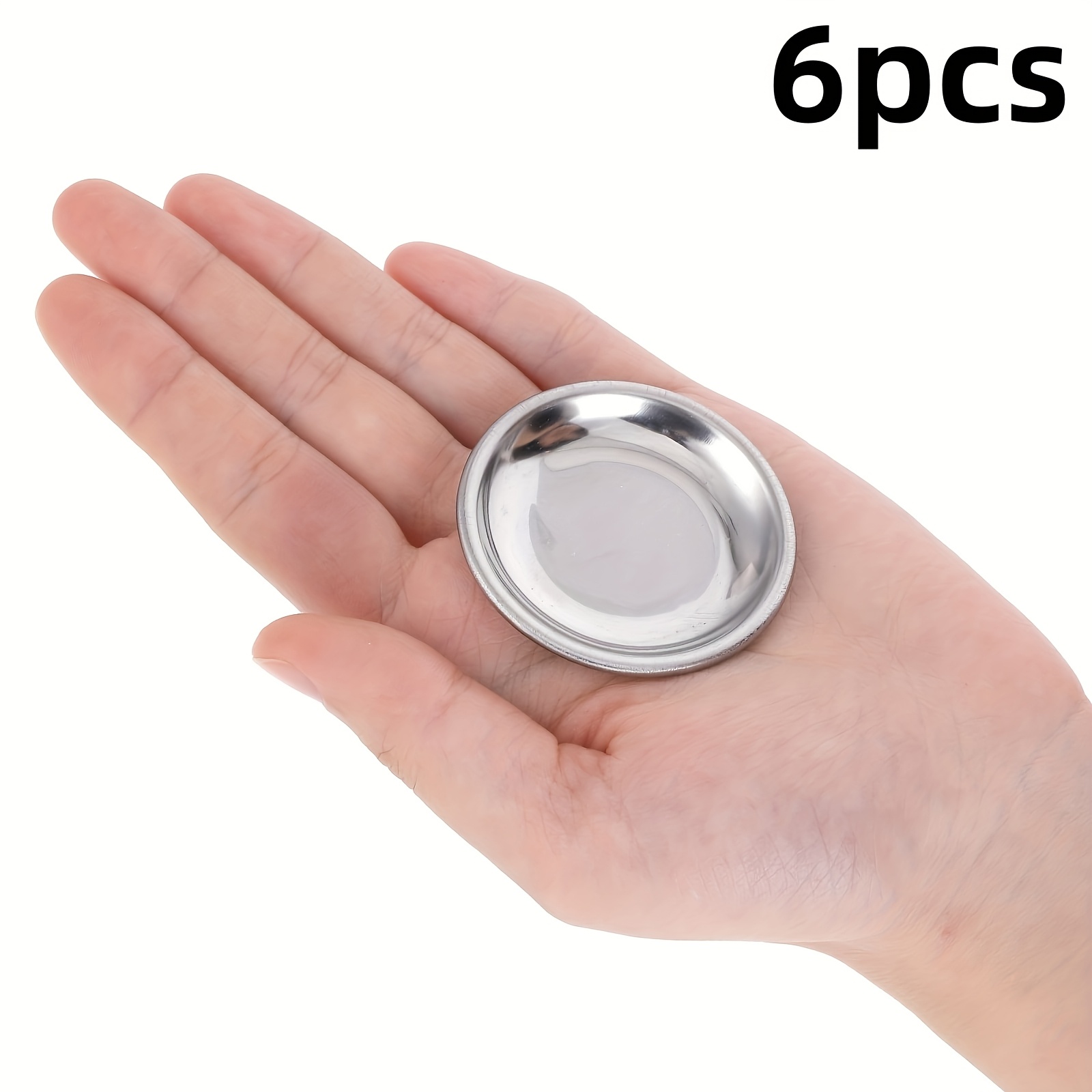 TEMU 6pcs Hermit Crab Feeding Bowl Set, Including Small Water Dish And Stainless Steel Feeding Tray, Suitable For Hermit Crabs, Snails, Geckos, And