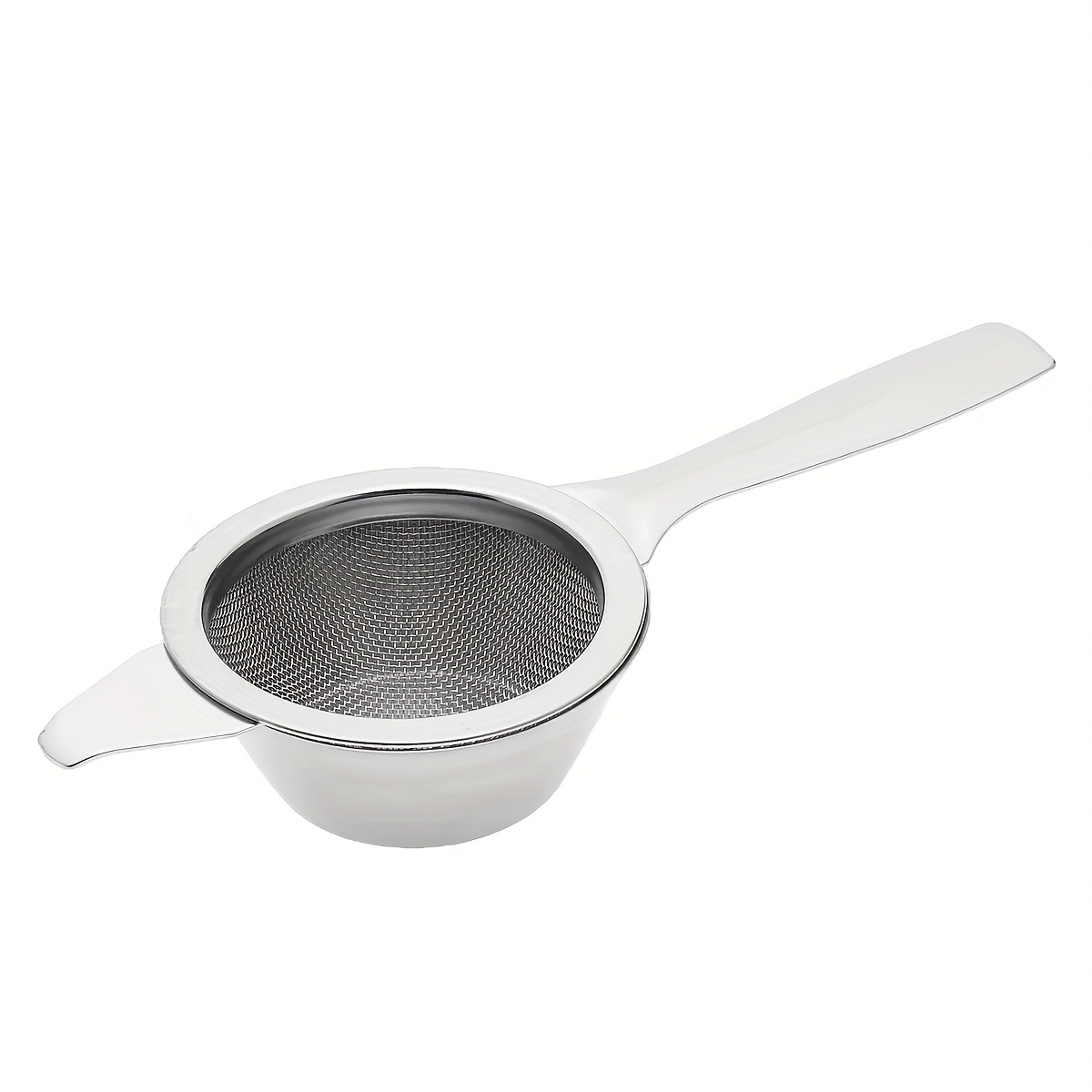 TEMU 컵 받침대 포함 티 스트레이너, 고밀도 체 필터, 커피 필터, 주스 스트레이너, 두유 여과망