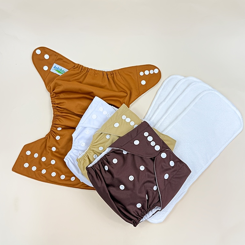 Cotton Fitted Cloth Diaper With Snaps + Insert Bundle | Geffen Baby