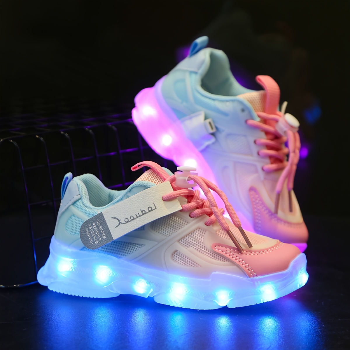 Neon Light Up Shoes Led Glow In Dark Shoes Kids Usb Polymer