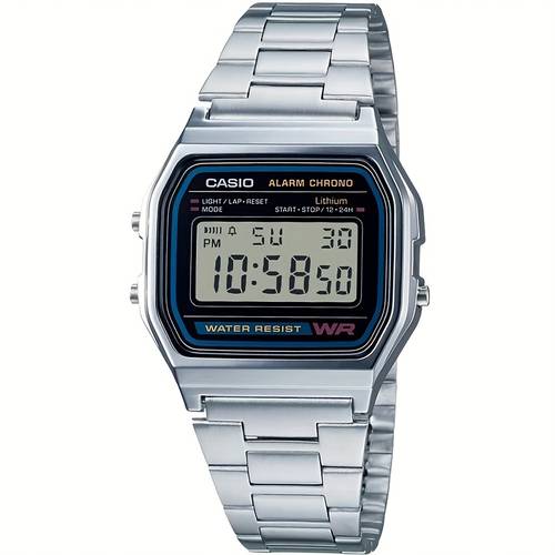 student sports electronic watch classic vintage square mens stainless steel quartz watch valentines day gift watch popular a158wa 1