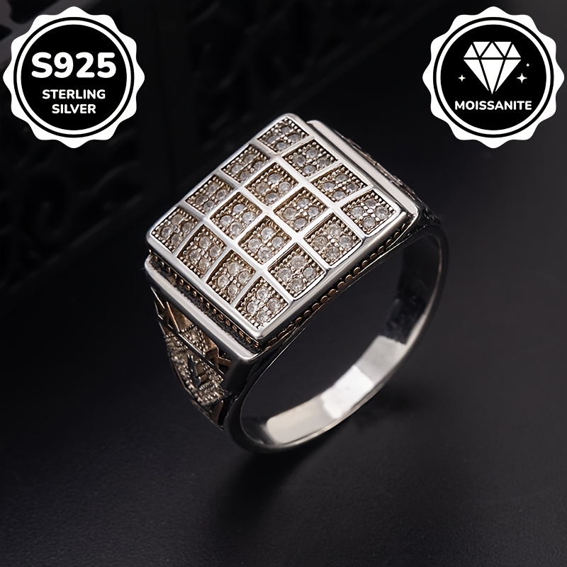 Women's Luxurious S925 Silver Synthetic Zircon Ring