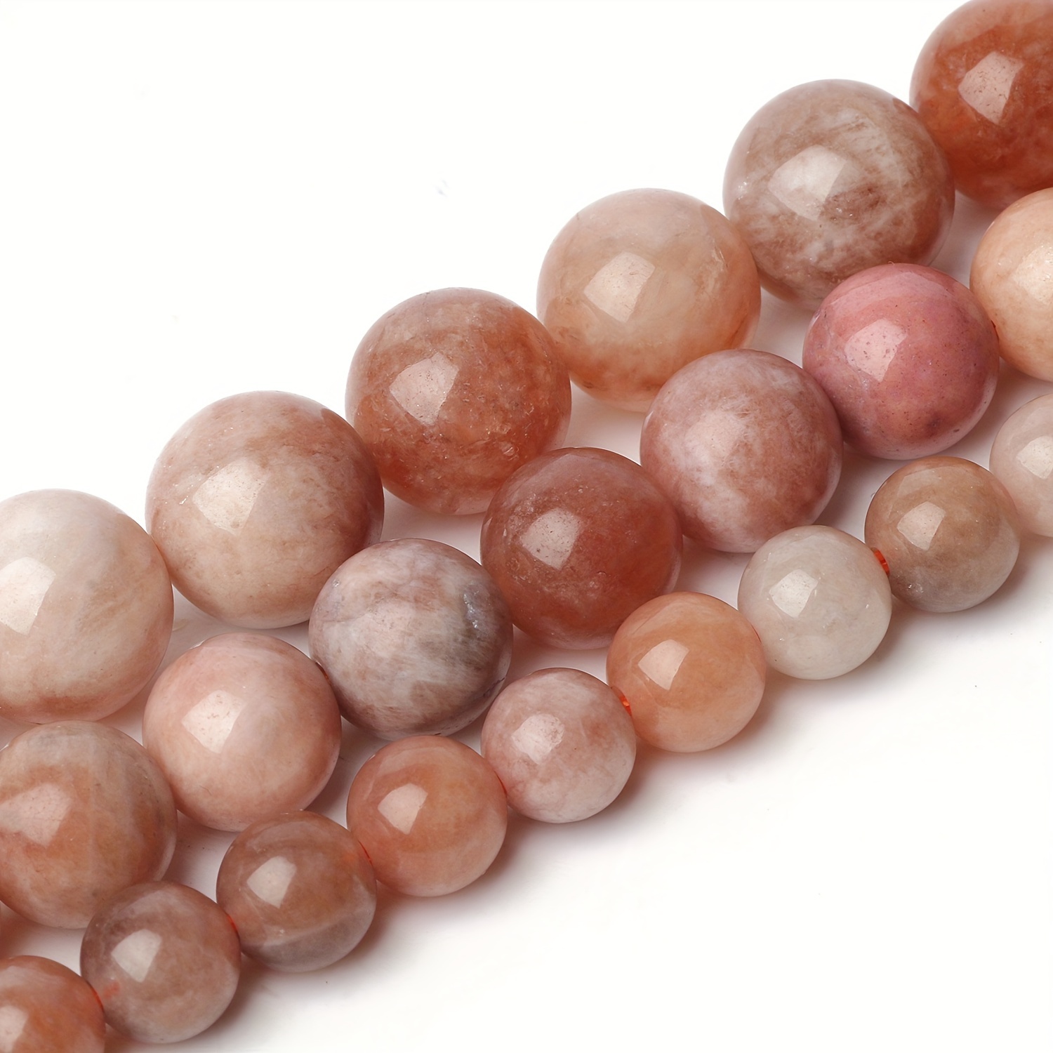 

Quality Sunstone Energy Loose Spacer Beads For Jewelry Making Diy Unique Gorgeous Bracelets Necklace Women Beaded Craft Supplies