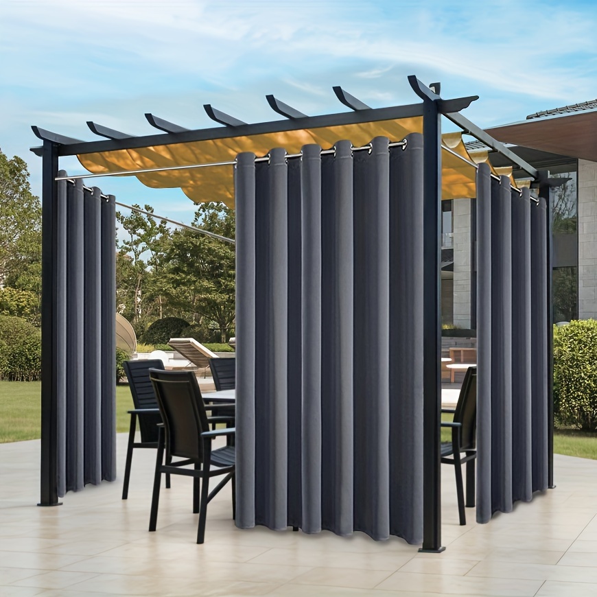 Paravento Da Balcone 75x400 Cm - Tessuto Oxford Impermeabile, Per Privacy E Sole, Con Occhielli E Corda - Foto 9