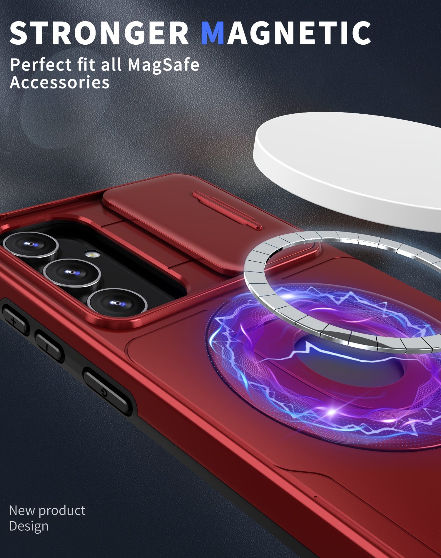 extraordinary for samsung galaxy s 23 fe case 360 rotation magnetic suction finger ring phone protective case with car mount function wireless charging push window lens protection phone cover details 2
