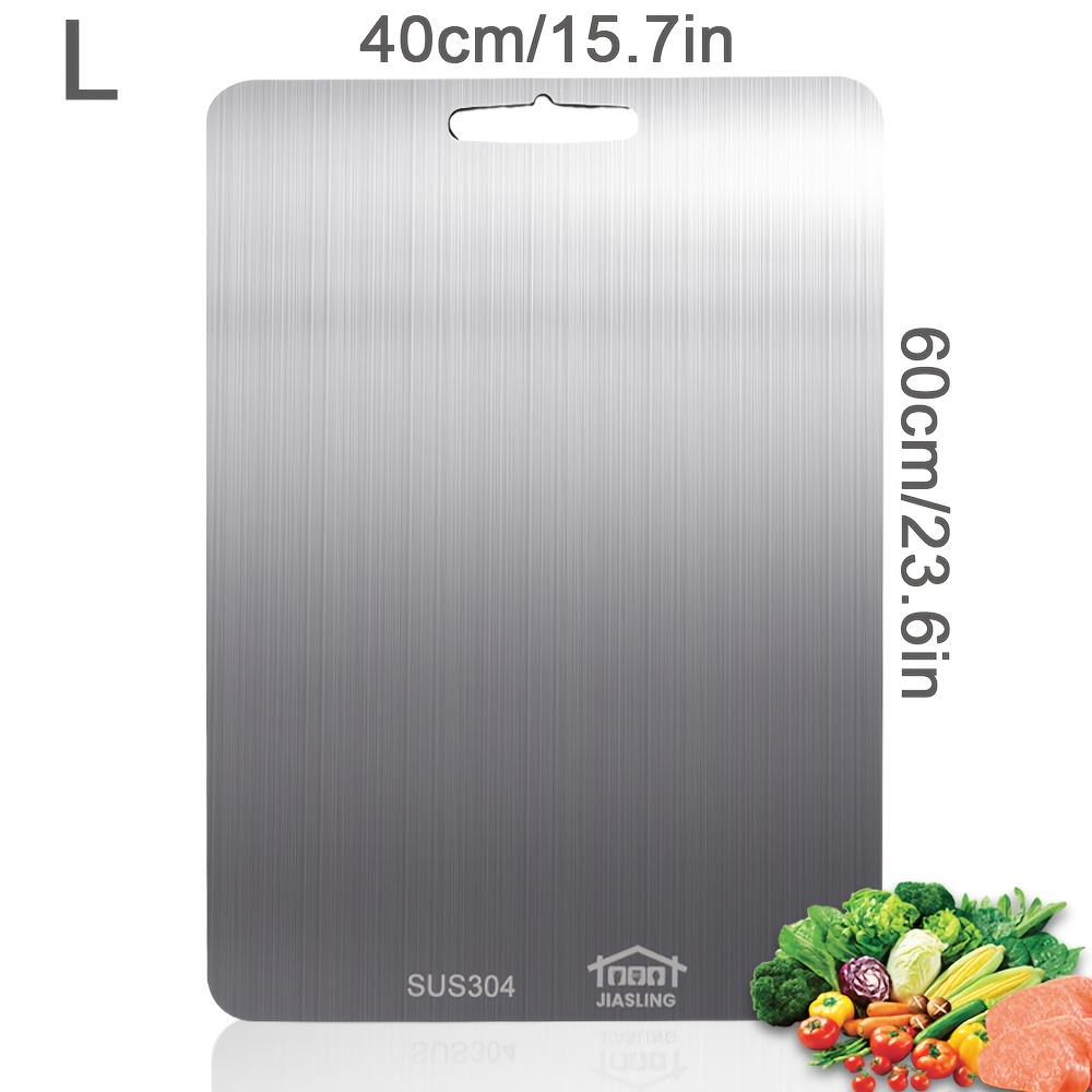 TEMU Durable Stainless Steel Cutting Board - Chopping Board Dishwasher Safe With An Easy-to-, Suitable For Cutting Meat, Vegetables