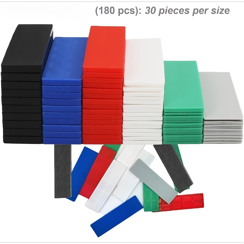 Pack Of 180 / 300 Spacers, Plastic Base Plates Set Glazing Blocks 1-6 Mm Base Plates Equalization Plates Plastic Wedges Window Wedge Glazing Blocks