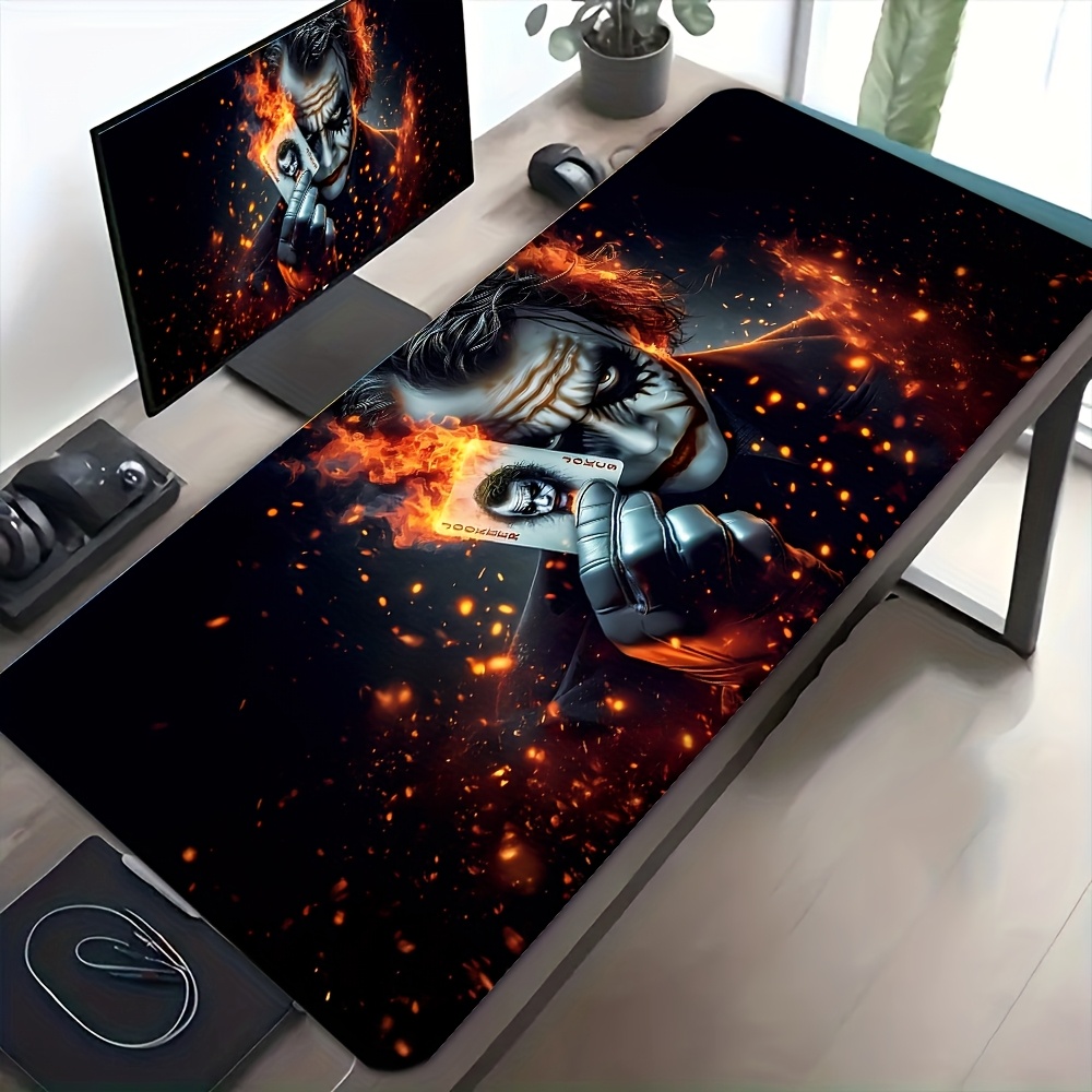 1pc, Warner Bros Joker Movie Comic-Themed Exquisite Design Extra Large Gaming Mouse Pad, Suitable for Office Desk, Computer Table, Keyboard Mat, Multi-Functional Office Supplies, Birthday Gift, Christmas Present