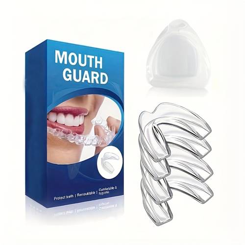 4pcs clear eva mouthguards heavy duty for boxing mma football taekwondo teeth guard compatible with training competition for s