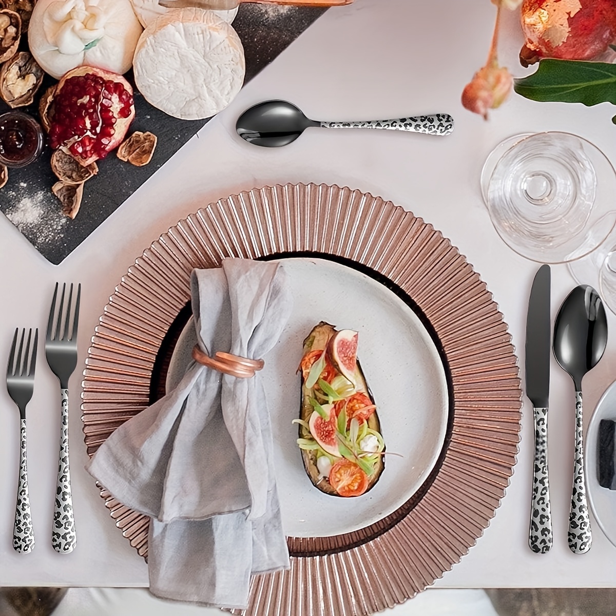 personalized   print tableware set stainless steel  n fork knife   polished durable ideal for home kitchen holiday dining stylish cutlery durable utensils   Product details 3