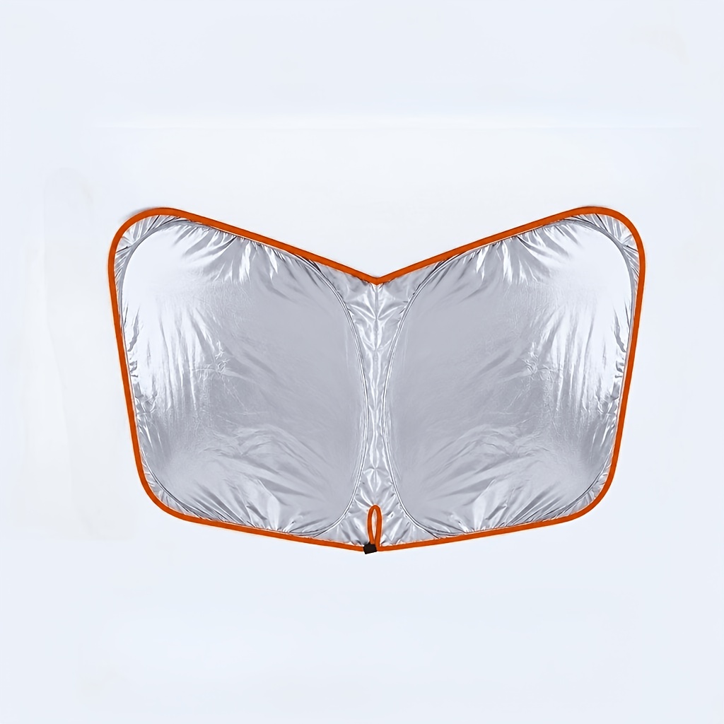 Upgraded Portable Car Windshield Sun Shade, Titanium Silvery Thickened Foldable Sunshade, Blocks & Heat, For Suv, Truck & Compact Cars