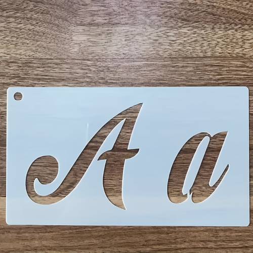 40 stück/set englische alphabet vorlage zahlen satzzeichen malvorlage sprühmalerei hohlraumvorlage kopierbrett, wiederverwendbares pet-material mit aufbewahrungsring