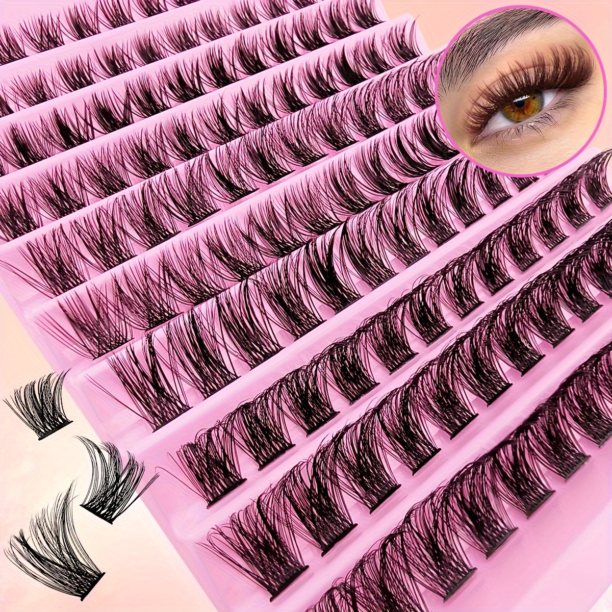 

120pcs Cluster Lashes 8-16mm Wispy Individual Lashes Natural Look Lashes D Fluffy Cluster Lashes Diy Eyelash Extension
