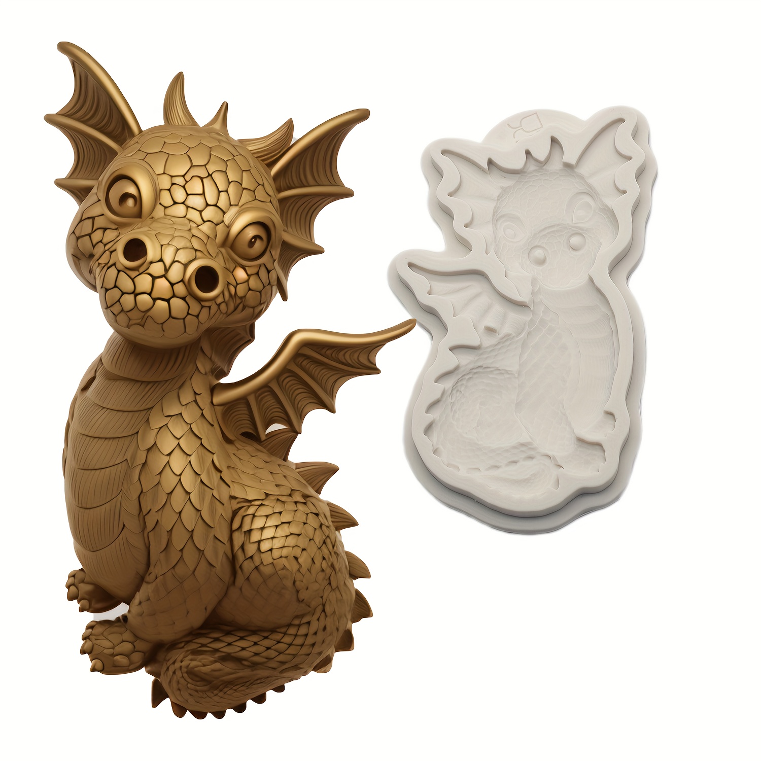 

Seas Embroidery Dragon Silicone Mold For Diy Cake Decorating - Versatile Chocolate & Candy Molds, Heat Resistant Kitchen Baking Accessories