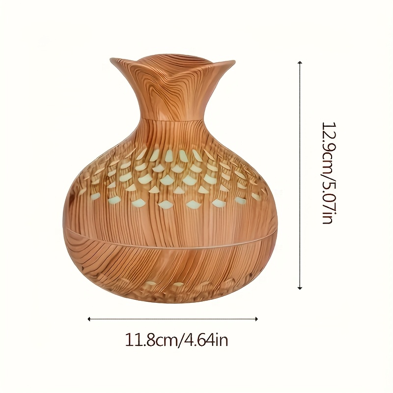 Diffuzor de Aromaterapie Elegant din Lemn cu Iluminare Ambientală LED în 7 Culori și 2 Moduri de Ceată - Design Compact Alimentat prin USB pentru Acasă, Birou, Mașină - Cadoul Perfect de Ziua Îndrăgostiților și Anul Nou, Umidificator Decorativ, Difuzor de Miros, Accesoriu Modern pentru Birou, Ceată de Înaltă Calitate