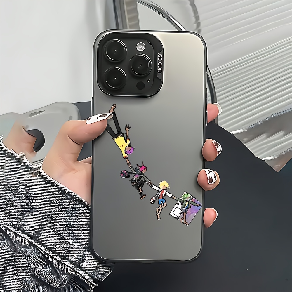 imagen del artículo   para teléfono: diseño artístico de dibujos animados lils   verts, compatible con iphone 17, 16e, 16, 15, 14, 13, 12, 11, mini, pro, max, air, x, xr,  , 8, 7 plus, cubierta trasera mate anticaídas
