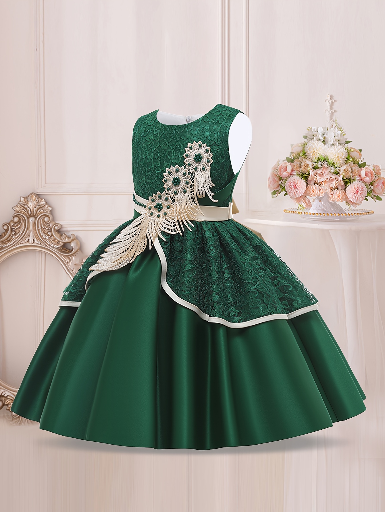 dark green flower girl dress Dolce & Gabbana Dresses Blue And Green main image 1
