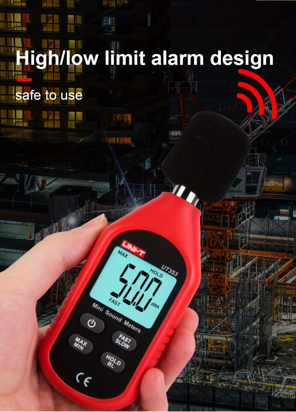 mini   level meter 30 130db measuring range capacitive microphone detection Product details 8