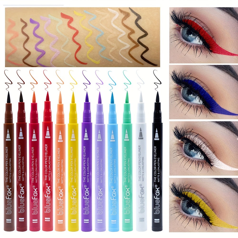 12-Color Matte Liquid Eyeliner Set