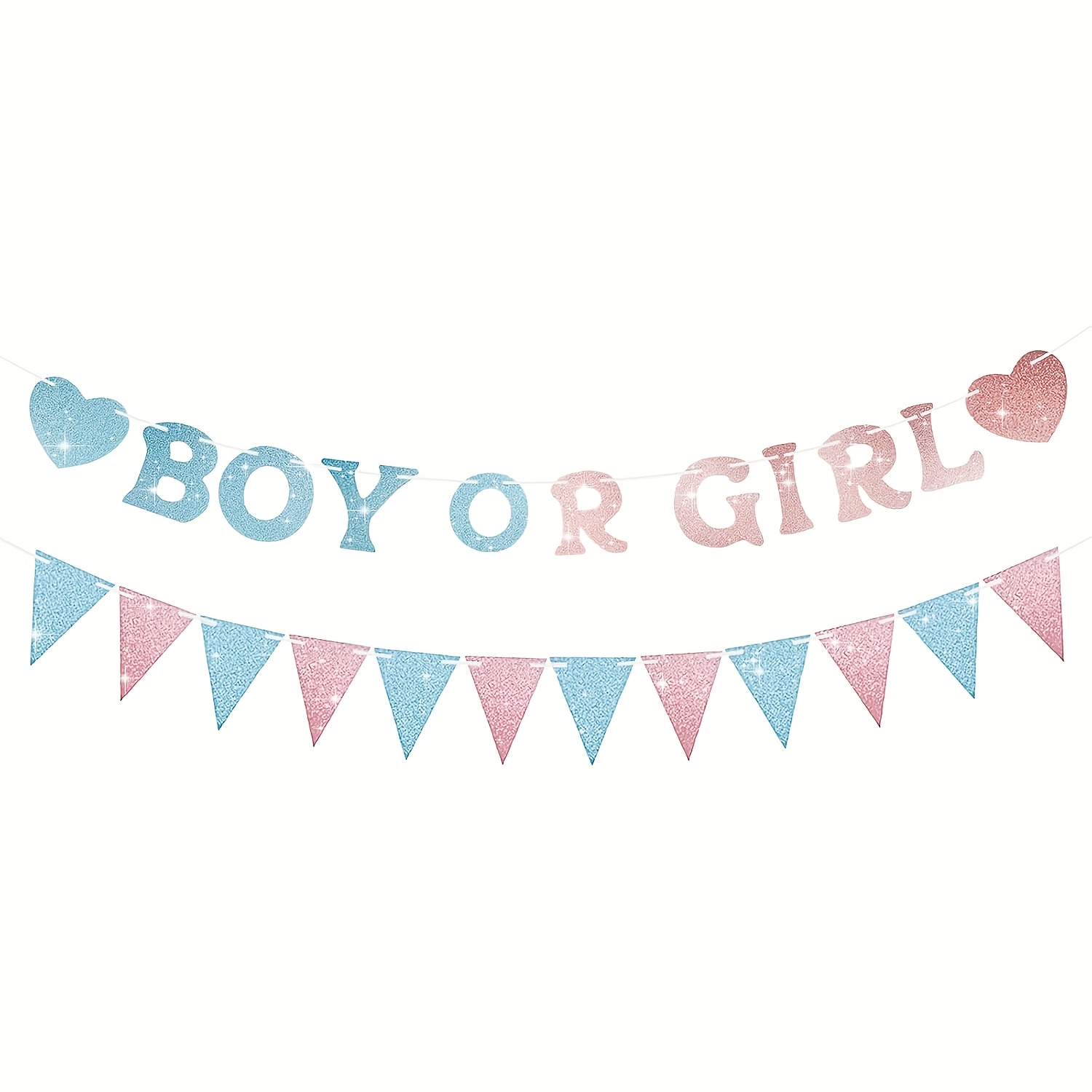 Image of Boy Or Girl Gender Reveal Banner Decorations, Golden Glitter Gender Reveal Decorations, Party Decorations, Girl Boy Shower Photo Backdrop Props