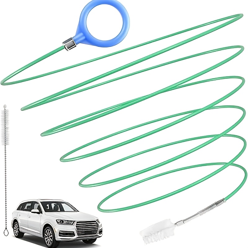 TEMU Auto Zonnedak Afvoer Reinigingstool, 120 Inch Flexibele Pijp Reinigingsborstel, Extra Lange Pijp Reinigingsborstel, Geschikt voor Auto's, Auto