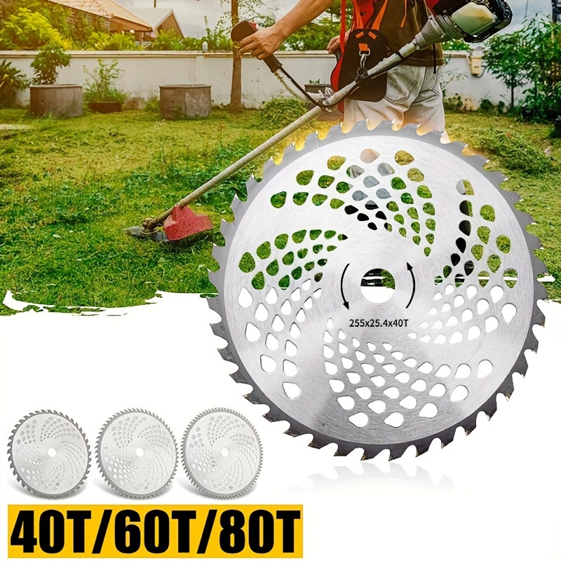 

1pc Durable 40/60/80 Teeth Grass Trimmer Head, Blade Wood Brush Cutter Disc Fixed 4 Piece Set For Lawn Mower, Garden Power Tools, Lawnmower Parts