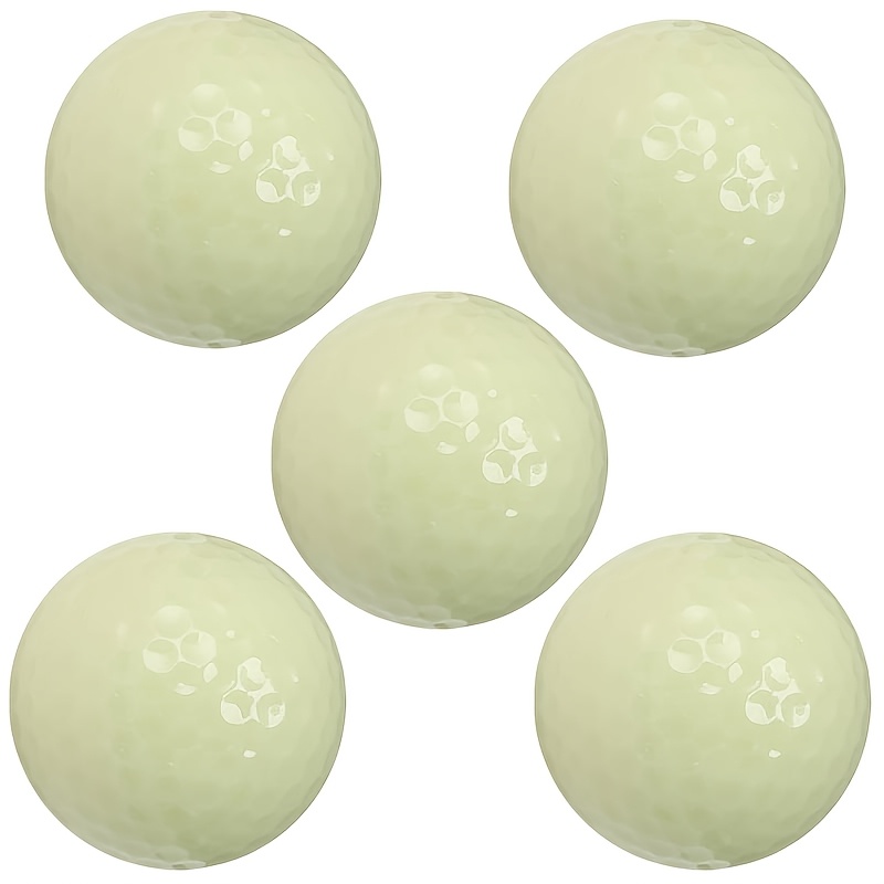TEMU Lot de 5 balles de phosphorescentes, balles d'entraînement de lumineuses pour la nuit, fournitures d'entraînement de de nuit réutilisables pour