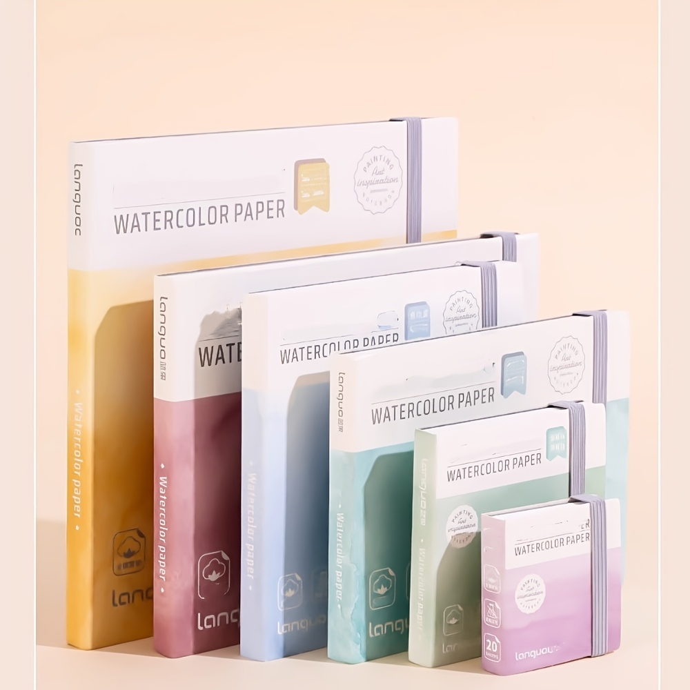 

1 Tear-off Painting Book, 20 Sheets Of 300g Full Watercolor Paper, Medium Lines, Portable Travel Doodle Watercolor Book