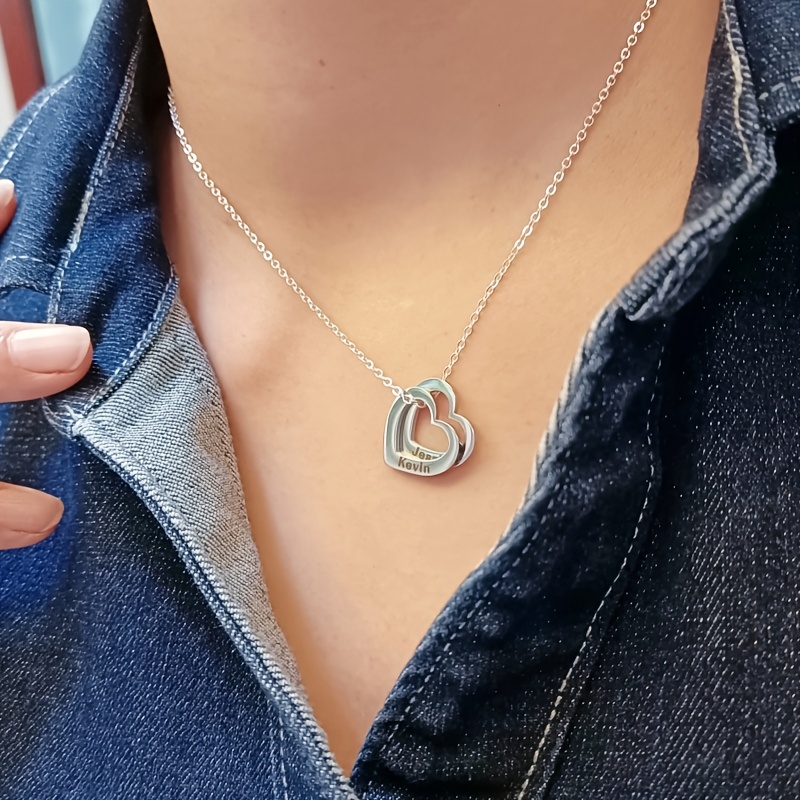 Custom Family Surname Heart Necklace