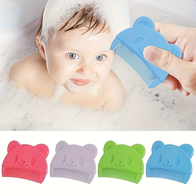 

Bear-shaped Newborn Comb, Pp Material, Gentle Scalp Massage & Hair Care, Suitable For 0-3 Year Old , Small Size, Abs Handle, Hair Styling Tool