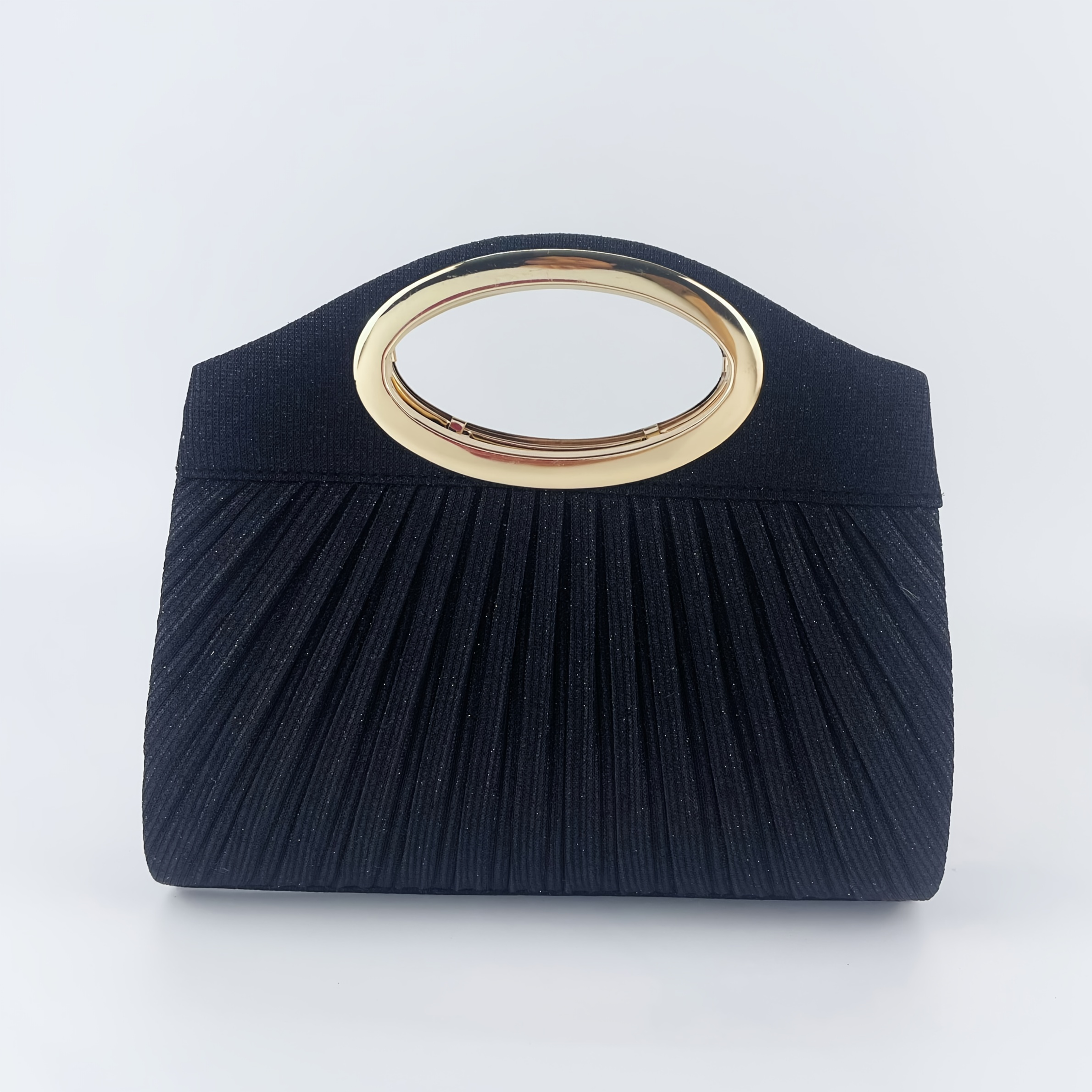 Image of Elegant Women's Pleated Evening Bag, Exquisite Handle Shoulder Crossbody Bag, 's Clutch, Suitable For Parties And Weddings