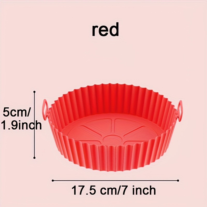 TEMU 1pc Reusable Silicone Fryer Liner, , Food-safe, Versatile Accessory For Air Fryers, Durable Cooking Tool, With Compatible With Most Air Fryers