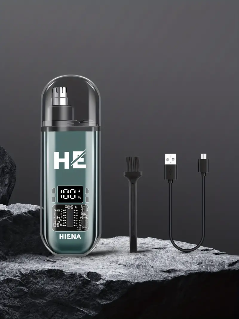 electric nose and ear hair trimmer mini portable usb rechargeable stainless steel head silent motor nose hair cleaner gift for men and women plastic material 150mah lithium battery Product details 6