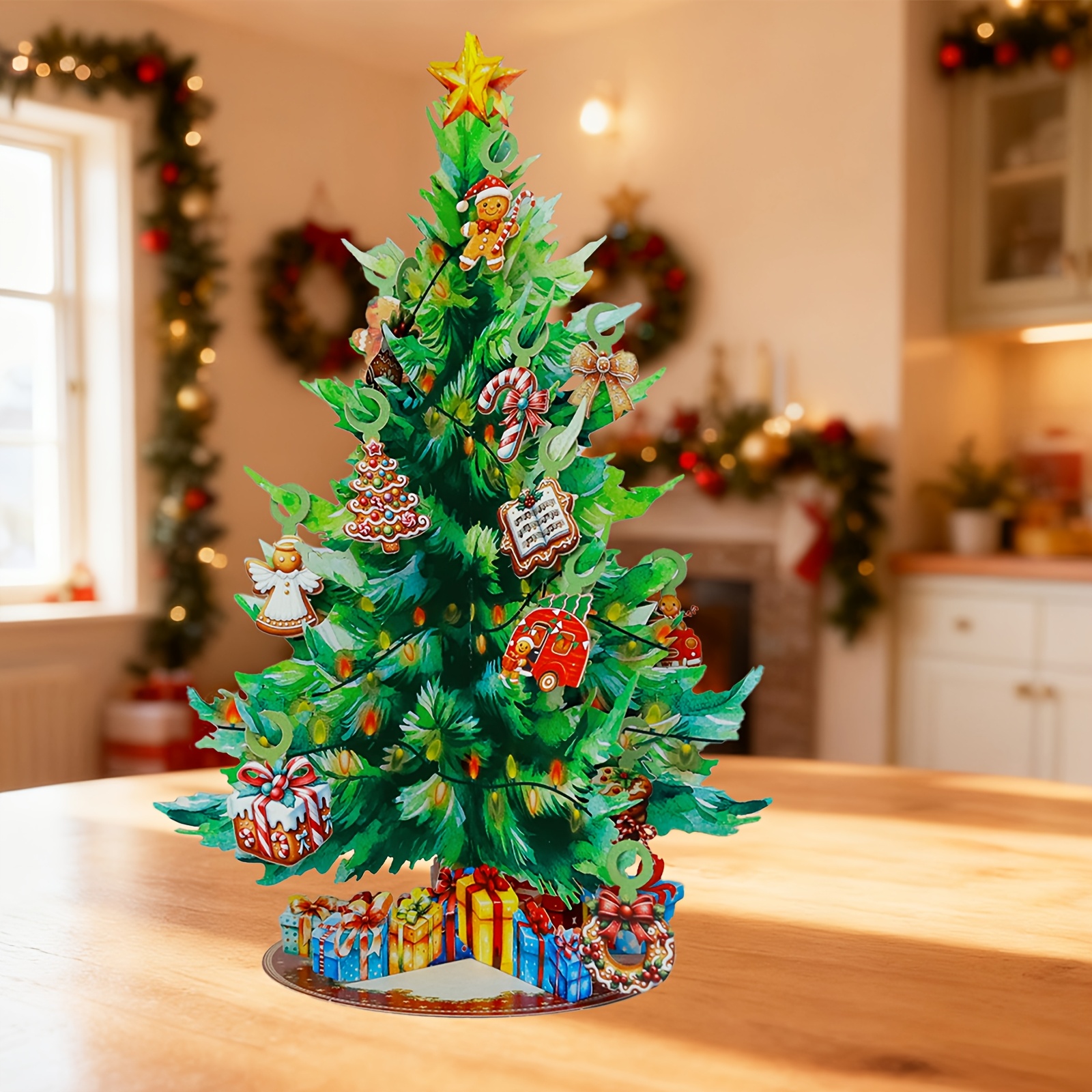 1pc 3d   up christmas tree decoration for       designs ornament and angel   hanging ornaments a note tag and an envelope ideal for   home decor and gifting