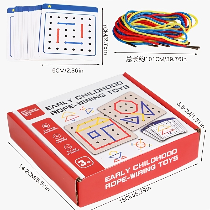 Children's Stringing Board Toy for Two Players, Competitive Game