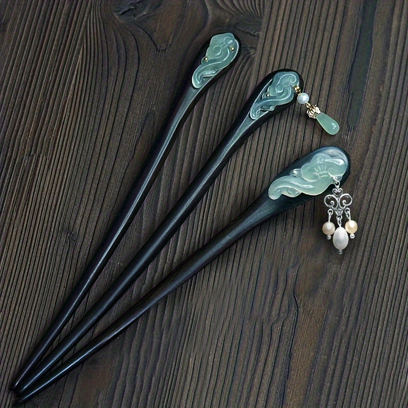 

3pcs Hairpins - Long Tassel For Updos, Traditional Hanfu & Hairstyles