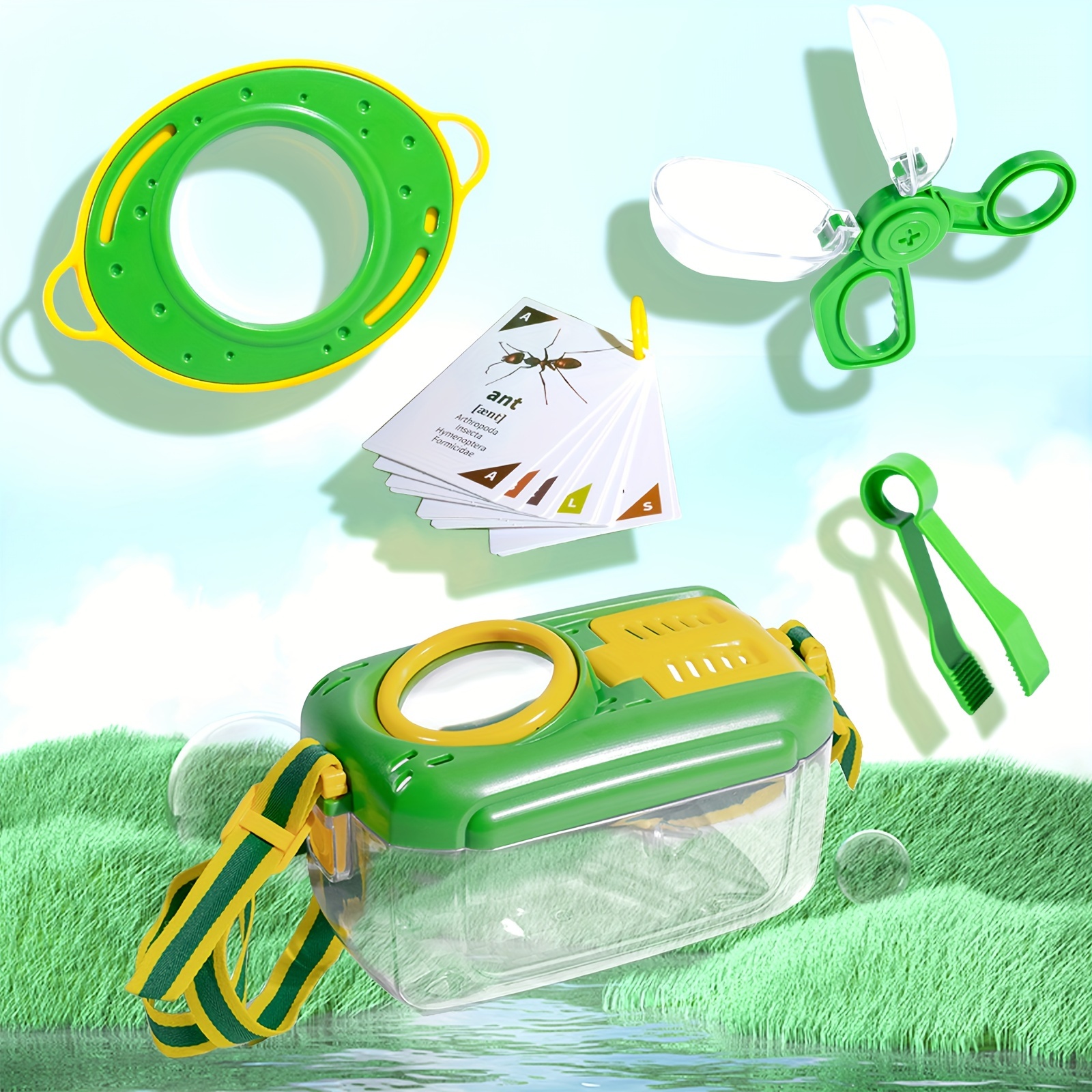 Handheld HD Cartoon Insect Magnifying Glass For Children Creative Science  And Education Toys - Kindergarten Gifts Birthday Gifts
