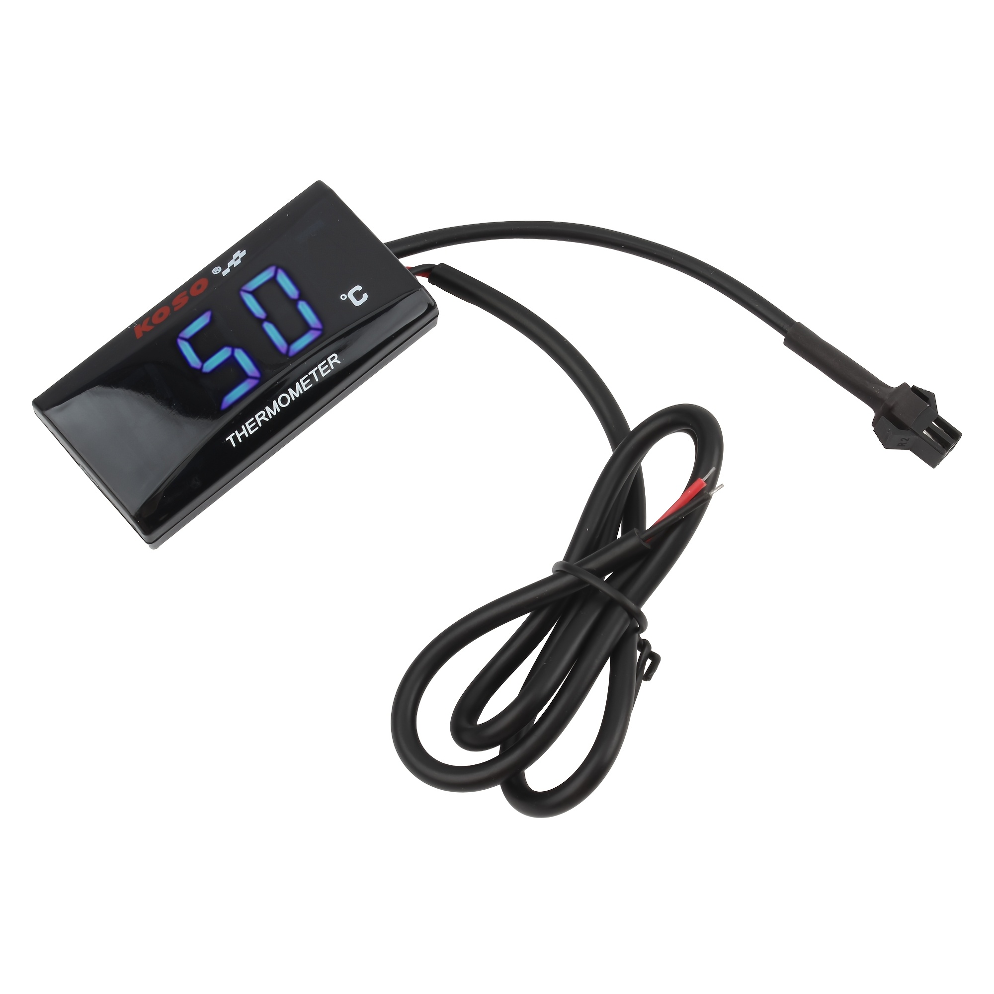 TEMU Motorcycle Water Temperature Gauge Moto Universal Thermometer For Xmax300 For Cb400 For Mt 07 09 Scooter Racing, Without Battery