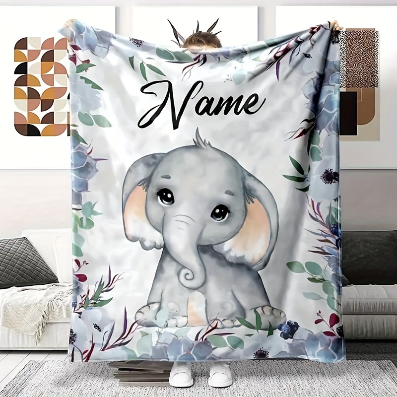 

1pc Custom Name Flannel Blanket, Perfect For Travel, Couch Bed And Home Decor, Ideal Gift For Birthday Or Festival, Suitable For All Seasons