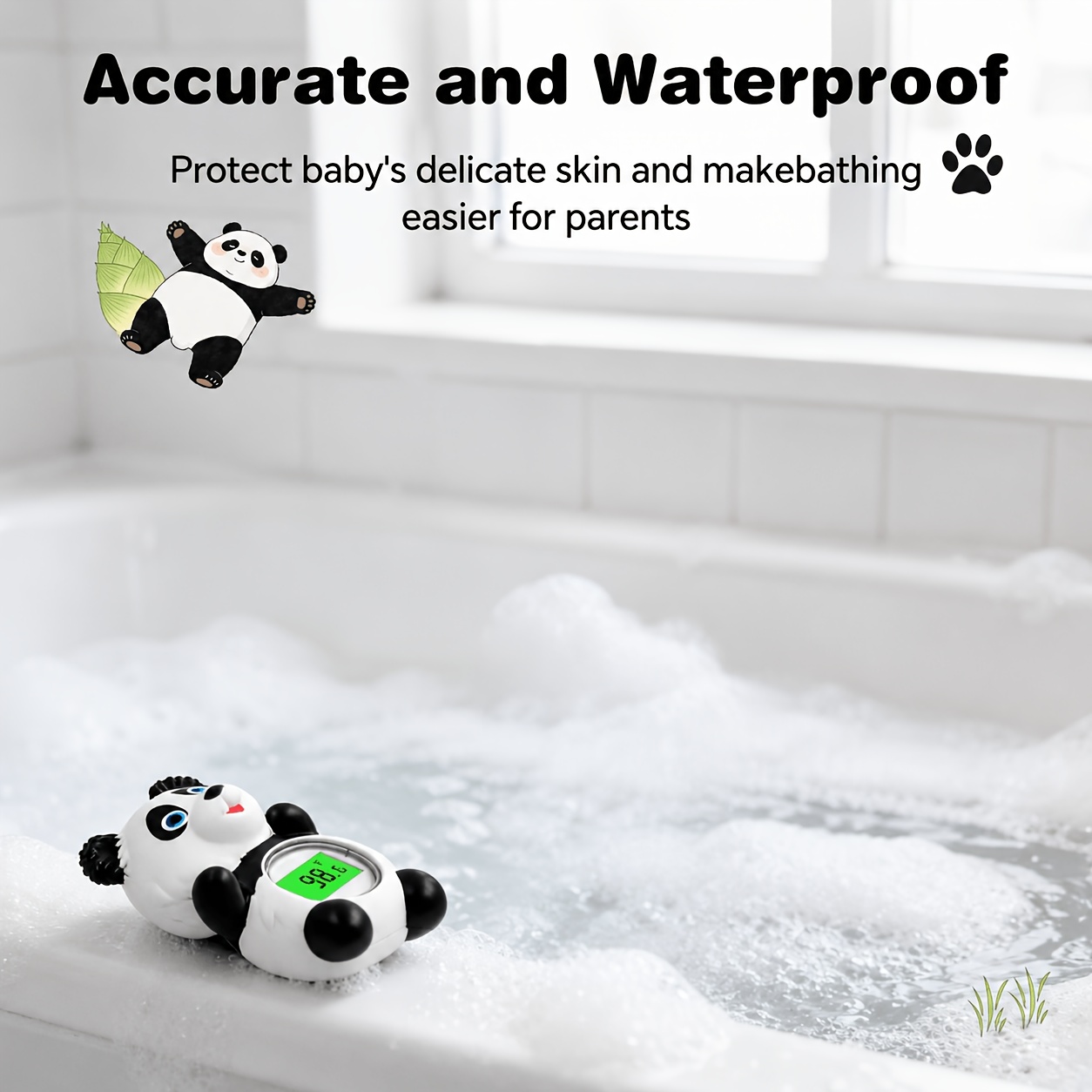 Floating bath thermometer detail