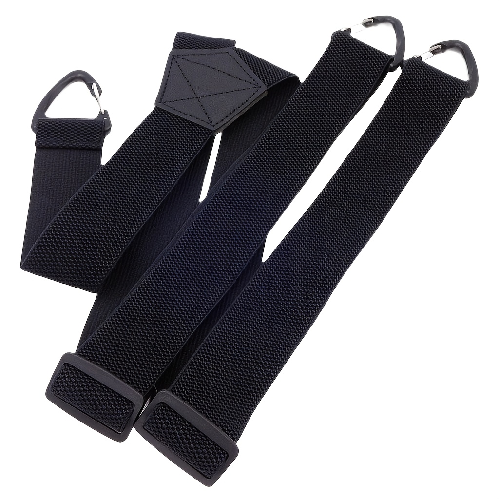 TEMU 3-clips Elastic Suspender 4cm Unisex Adjustable Plastic Triangle Hook Closure Anti-slip Sports Tight Trousers Belt